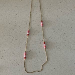 Pink beaded necklace